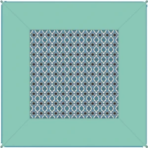 pas cher Bent Tapis Caribbean, Turquoise 9