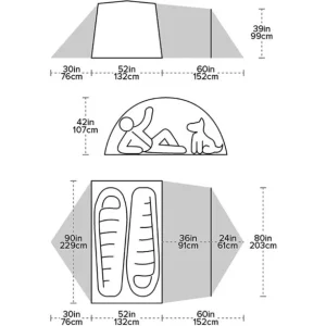 Big Agnes Blacktail 2 Hotel Tente, Vert/gris dernières 15