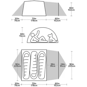 Big Agnes Blacktail 3 Hotel Tente, Vert/gris soldes officiel 15
