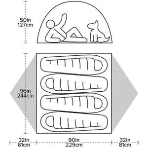 Big Agnes Blacktail 4 Tente, Vert Retour gratuit en magasin. 12