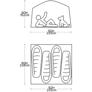 dernières Big Agnes Dog House 4 Tente, Gris/orange 15