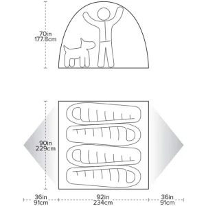 Big Agnes Spicer Peak 4 Tente, Olive mode pas cher 15