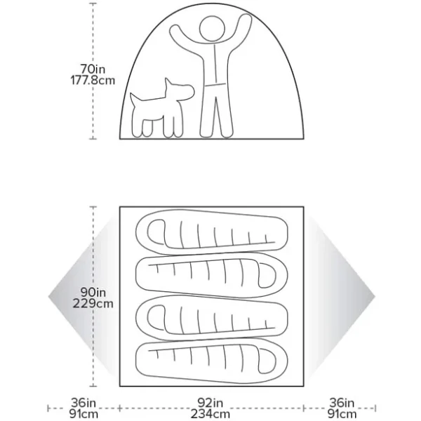 Big Agnes Spicer Peak 4 Tente, Olive mode pas cher 6