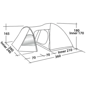 Easy Camp Blazar 400 Tente, Vert/olive exclusivement disponibles 9