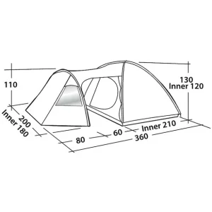 Retour Gratuit Easy Camp Eclipse 300 Tente, Vert/olive 9