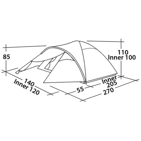 officiel Easy Camp Quasar 200 Tente, Vert/olive 3