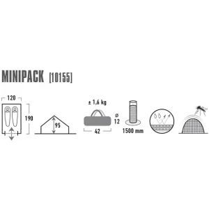 site en ligne High Peak Minipack Tente, Bleu 6