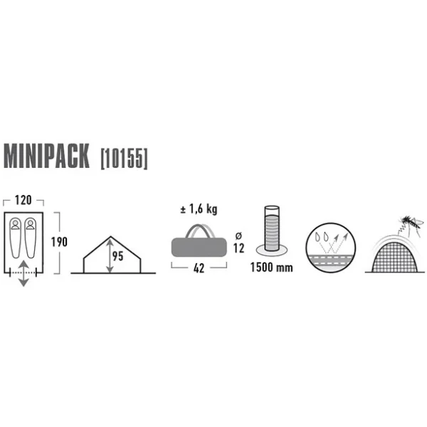 site en ligne High Peak Minipack Tente, Bleu 3