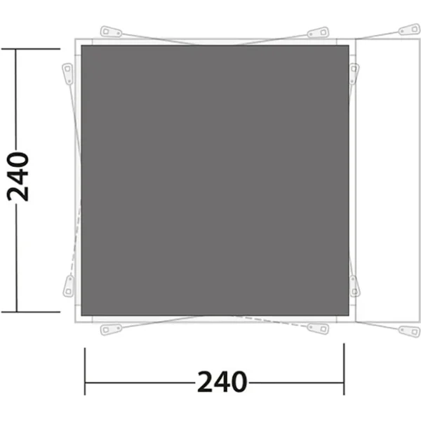 Outwell Shalecrest Footprint, Gris marque pas cher 3