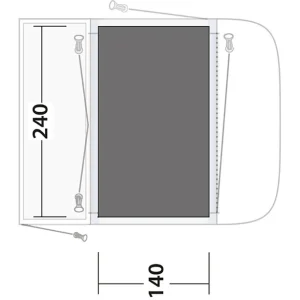 Officielle Outwell Newburg 160 Bâche De Sol, Gris 6