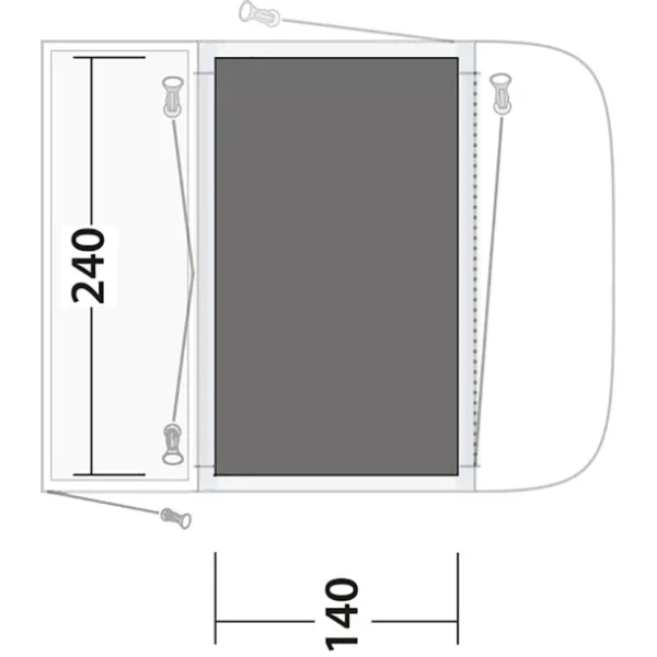 Officielle Outwell Newburg 160 Bâche De Sol, Gris 3