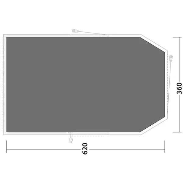 design à la mode Outwell Norwood 6 Bâche De Sol Avec Toggle Up Front Intégré, Gris 3