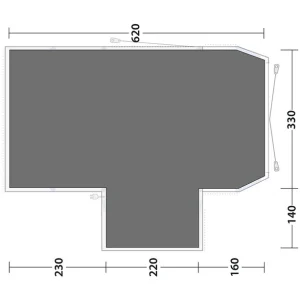 Outwell Oakdale 5PA Bâche De Sol Avec Toggle Up Front Intégré, Gris dernières 6