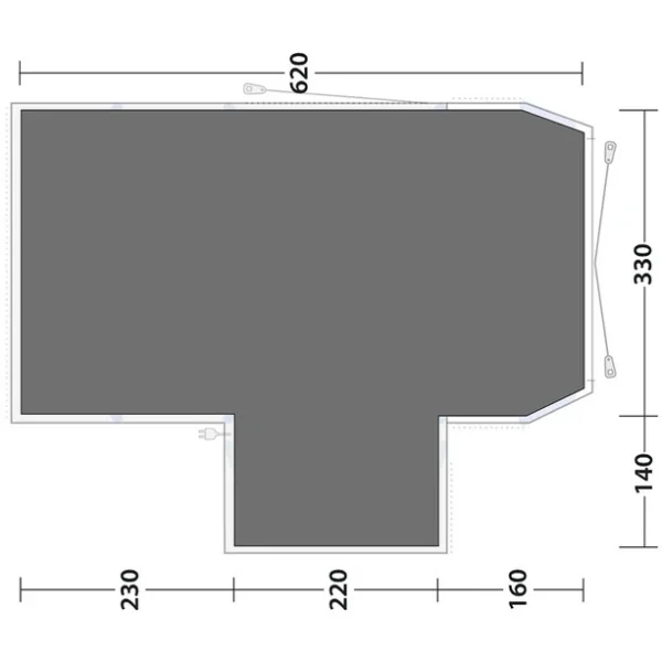 Outwell Oakdale 5PA Bâche De Sol Avec Toggle Up Front Intégré, Gris dernières 3