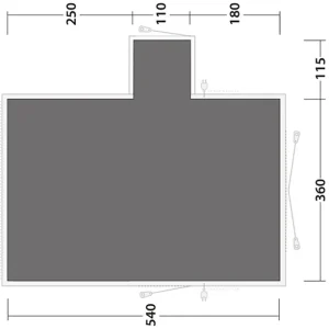 Outwell Montana 6PE Footprint, Gris mode pas cher 6