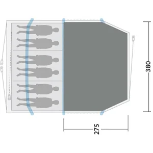 Outwell Starhill 6 Flat Woven Carpet, Gris dernière tendance 9