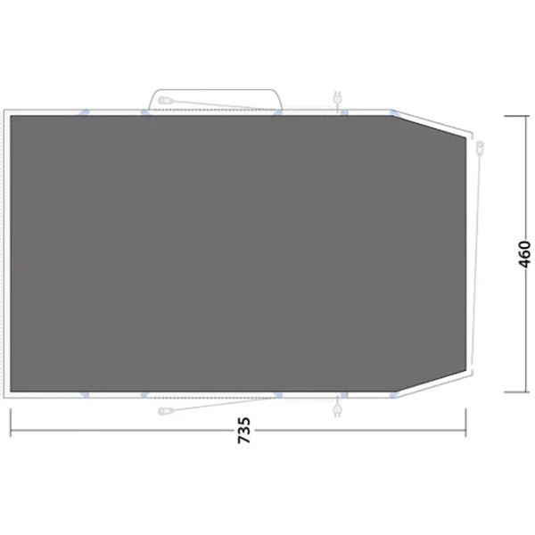 vente luxe pas cher Outwell Lux Jacksondale 7PA Footprint With Integrated Toggle, Gris 3