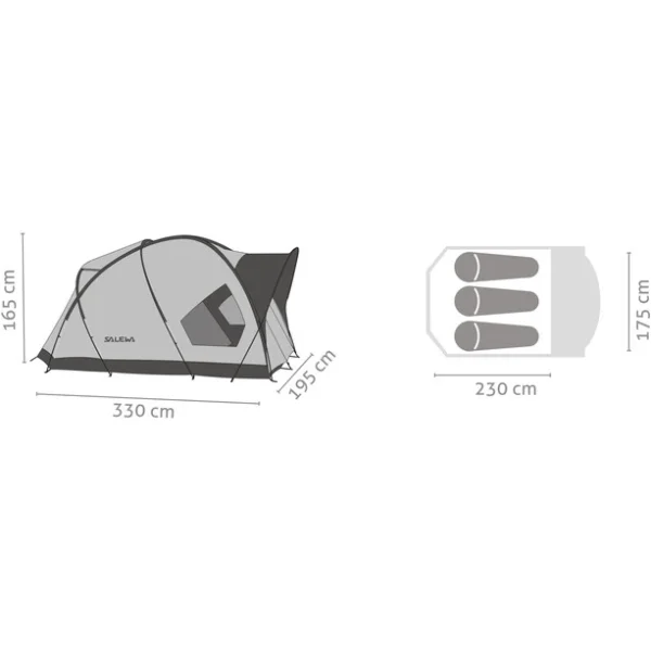 SALEWA Alpine Hut III Tente, Vert en solde 3