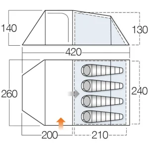 Vango Skye 400 Tente, Vert Réductions 6