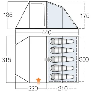 Vango Skye 500 Tente, Vert marques de renommée 6