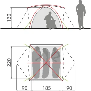 VAUDE Campo Grande 3-4P Tente, Vert Nouvelle tendance 6