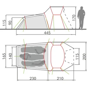 VAUDE Chapel L XT 3P Tente, Vert marque pas cher 15