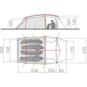 VAUDE Mark XT 4P Tente, Vert magasin 6